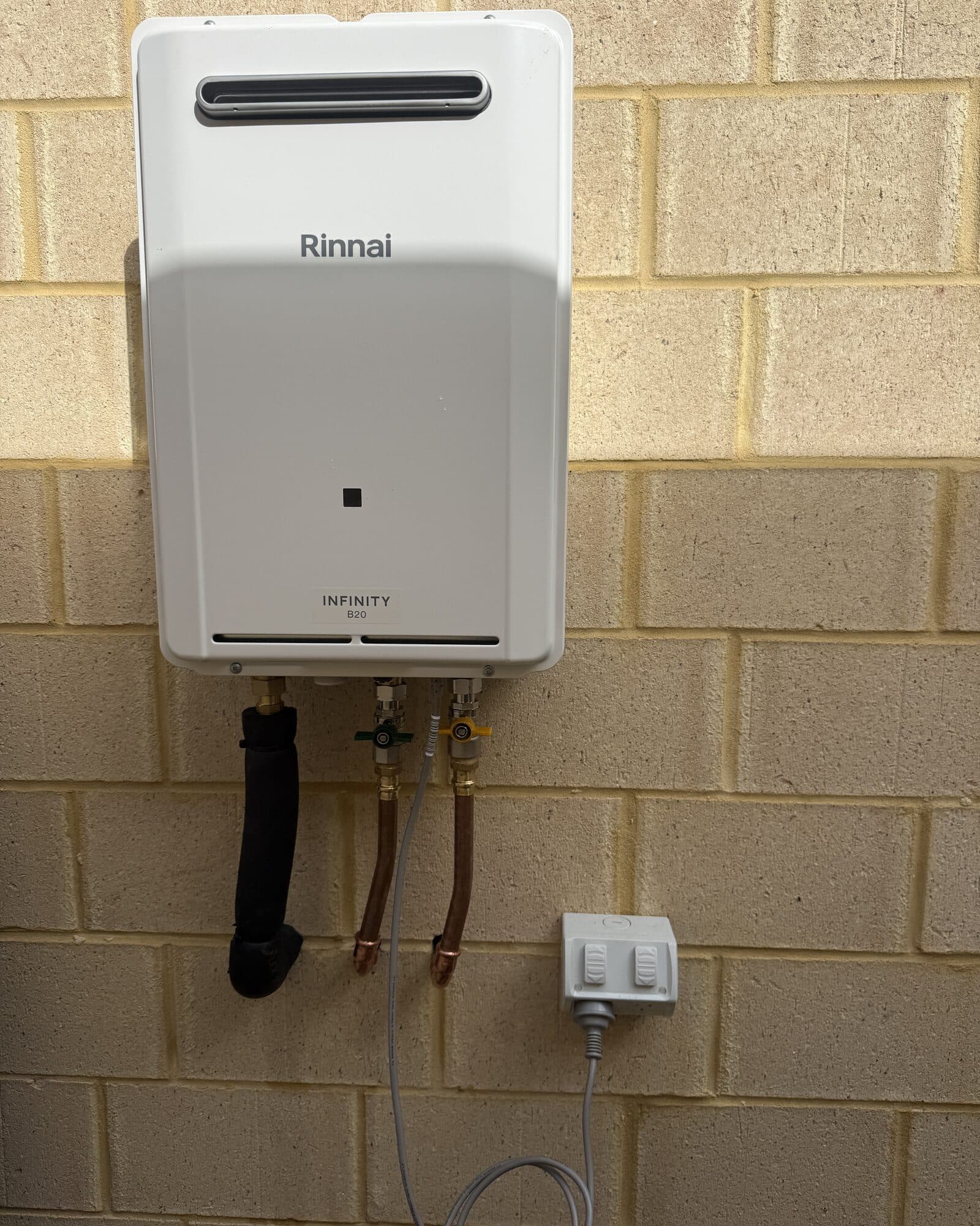 A completed hot water system replacement